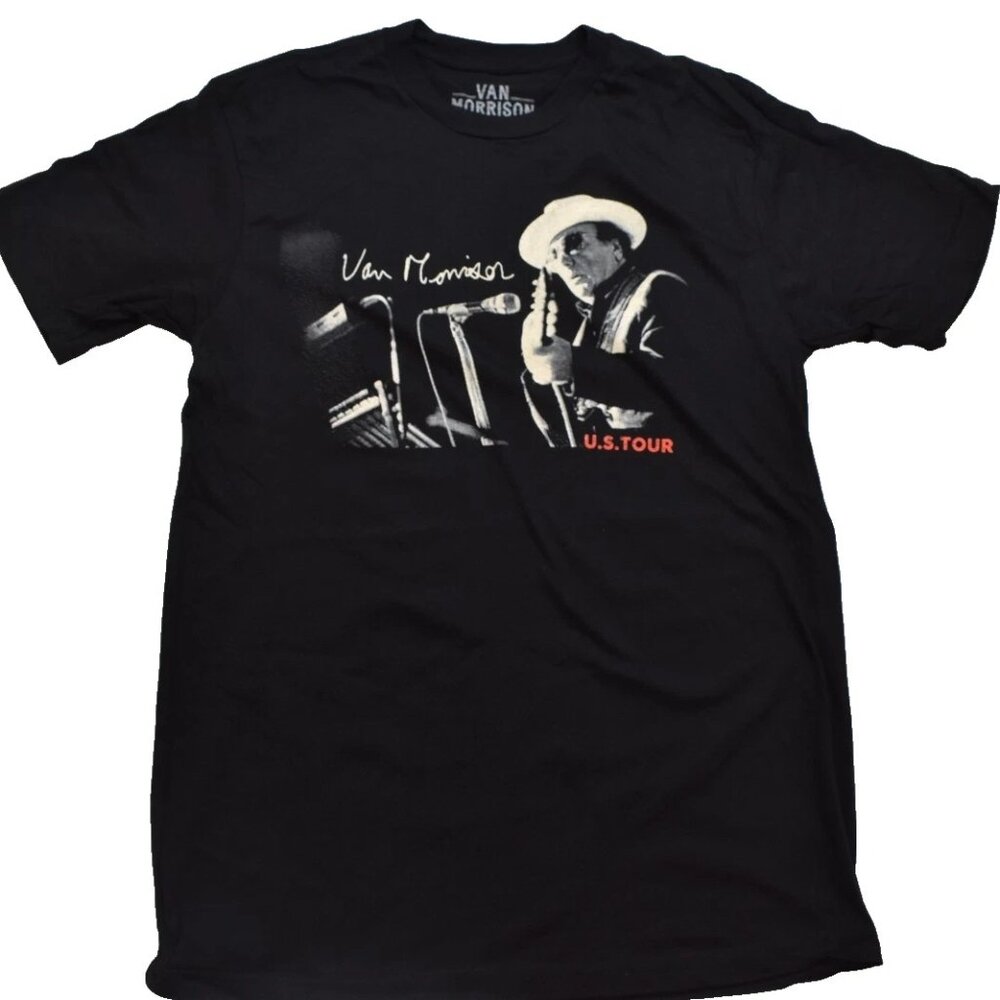 Van Morrison 2023 US Tour Adult Shirt Black New Large